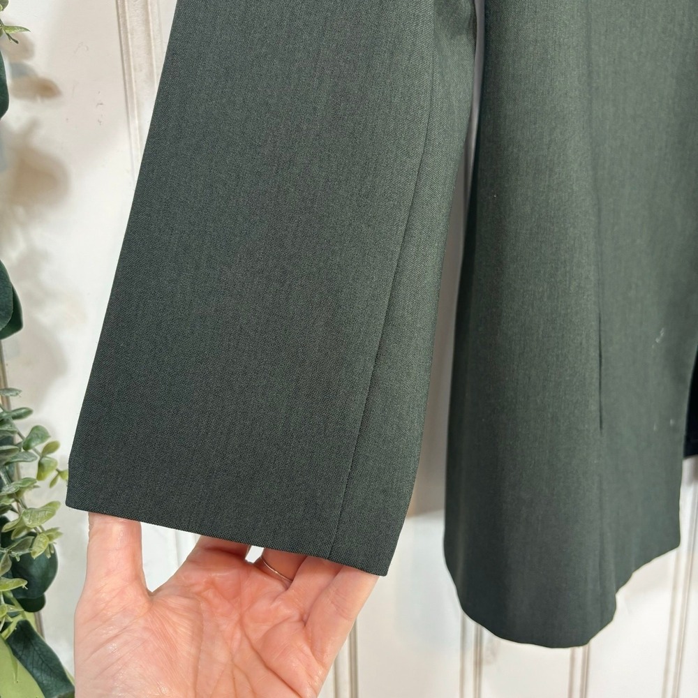 Liz Baker Green Blazer Jacket Womens Size 10 One Button Academia Preppy Casual - Picture 7 of 10